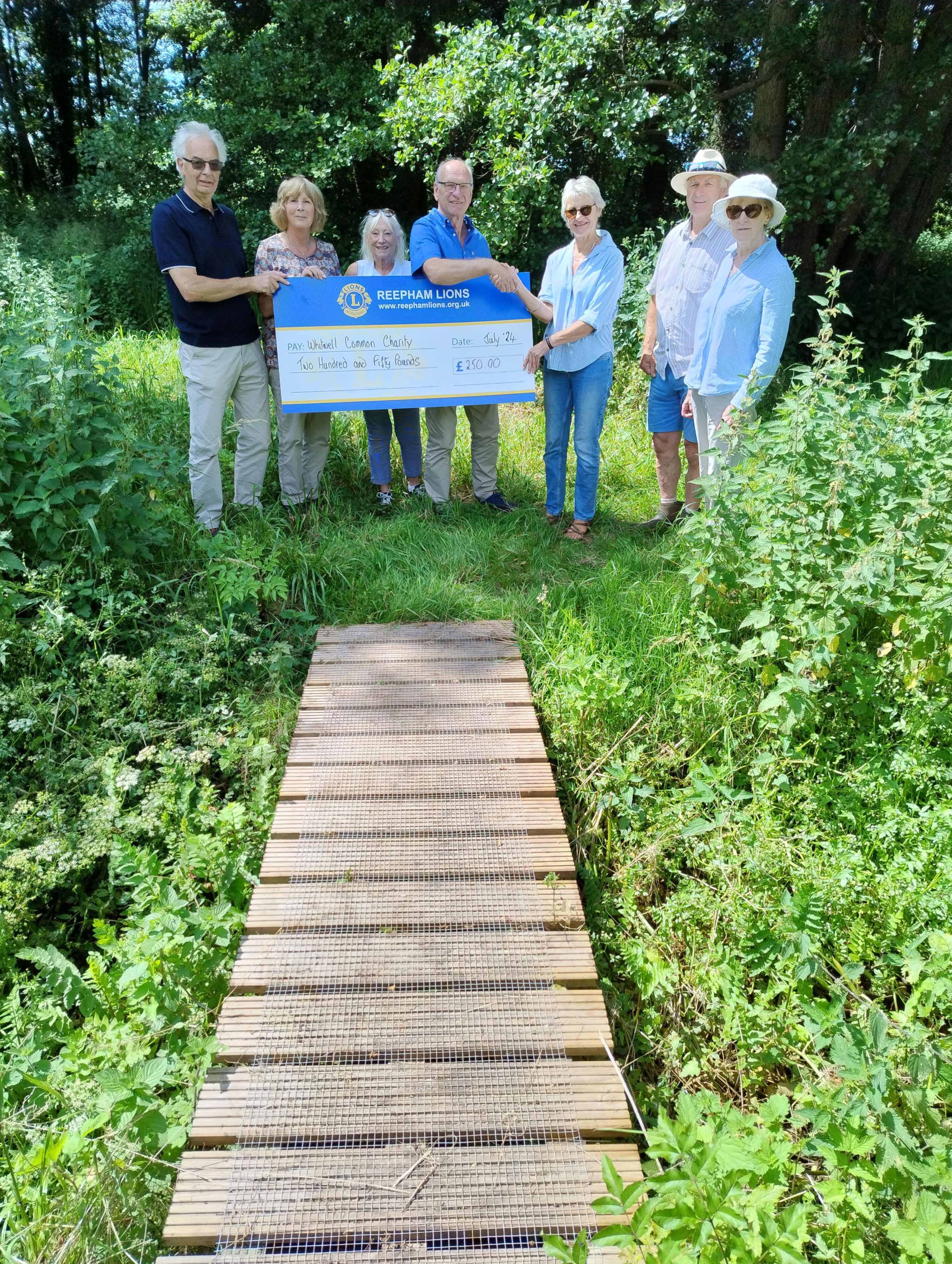 Footbridge and Cheque Presentation